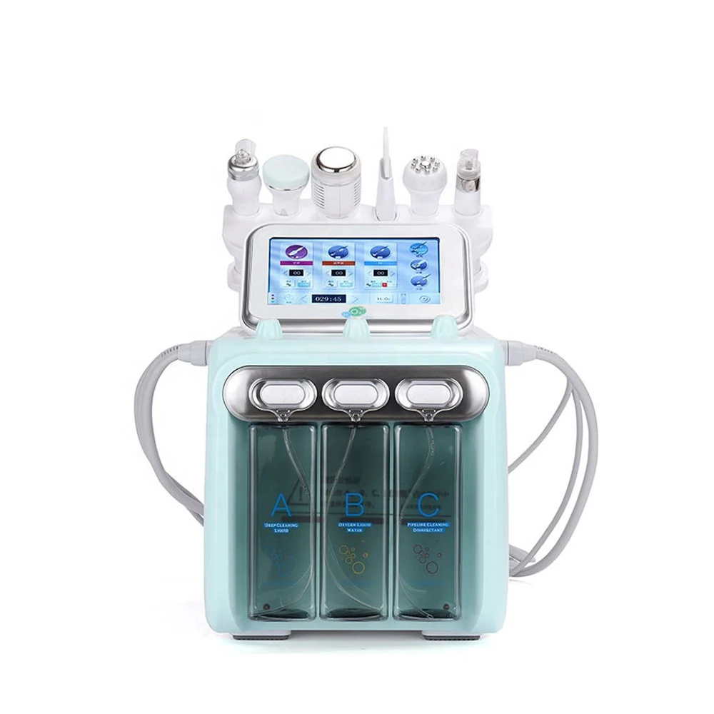 

2023 NEW6 in 1 H2O2 Bubble Hydro Microdermabrasion Skin Whitening Face Cleaning Freckle Blackhead Removal Acne Treatment Machine