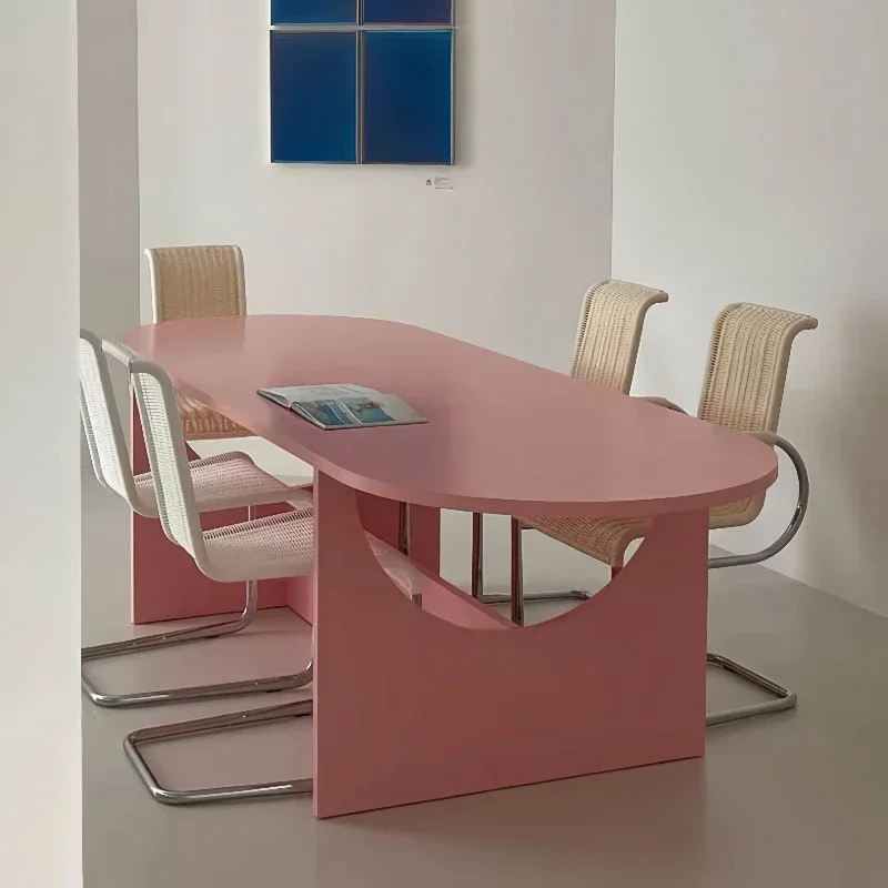 Solid wood paint dining table creative negotiation desk