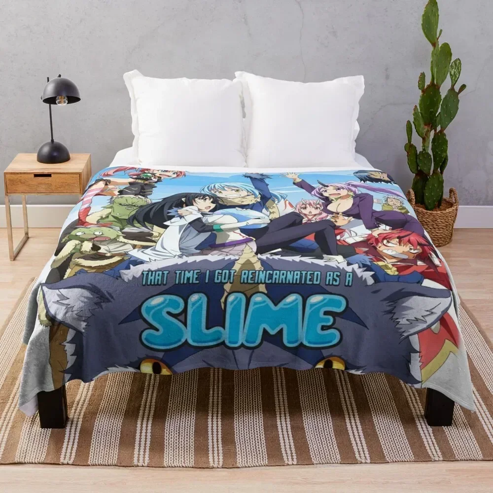 

That Time I Got Reincarnated As A Slime Throw Blanket Cozy Warm Blanket for Bed Room Decor