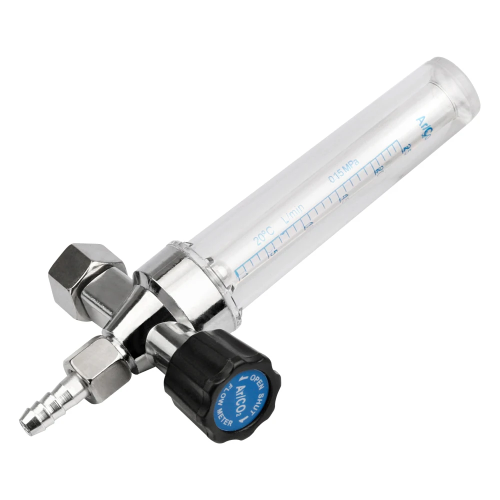 G3/8 Thread 8mm Barb Argon Ar CO2 Gas Flow Meter Ar Welding Regulator 0.15MPA