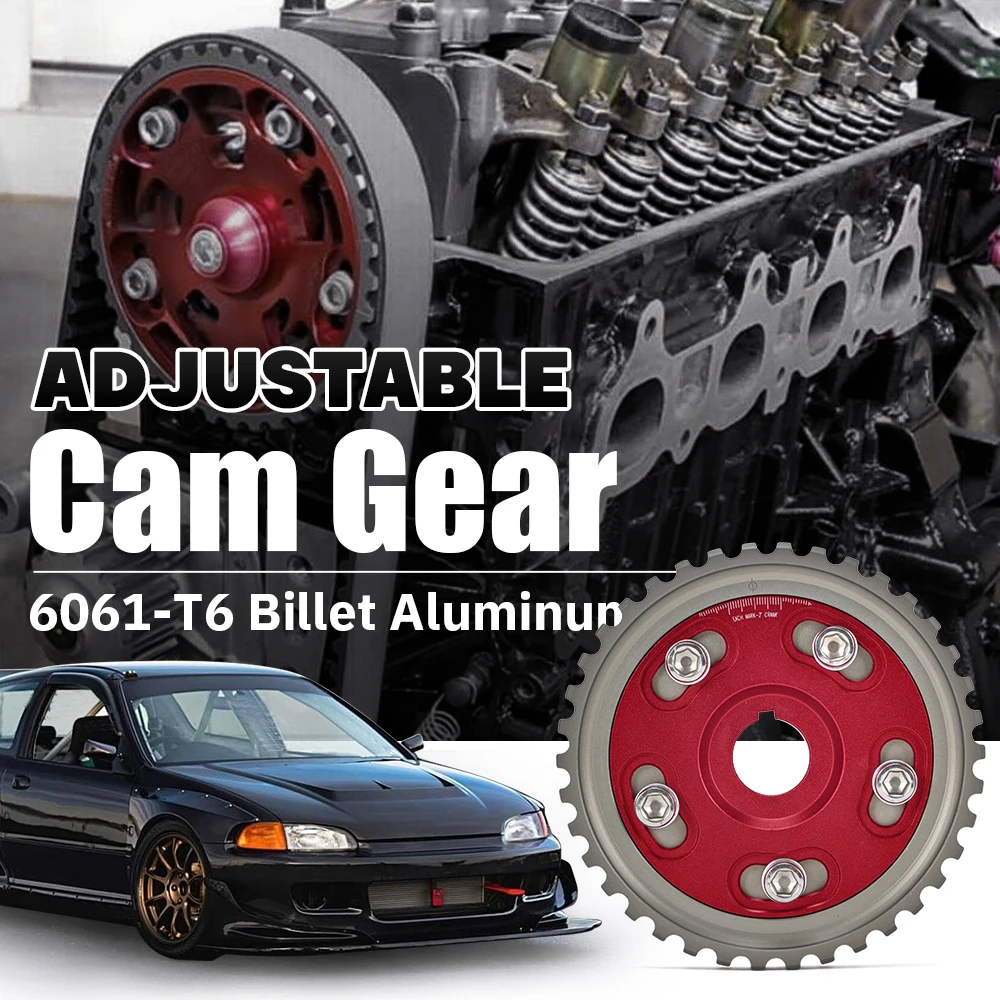 Hypertune - 1PCS Adjustable Cam Gears Pulley Cam Gear Alloy Timing Gear For Honda SOHC D15/D16 D-SERIES ENGINE HT6542