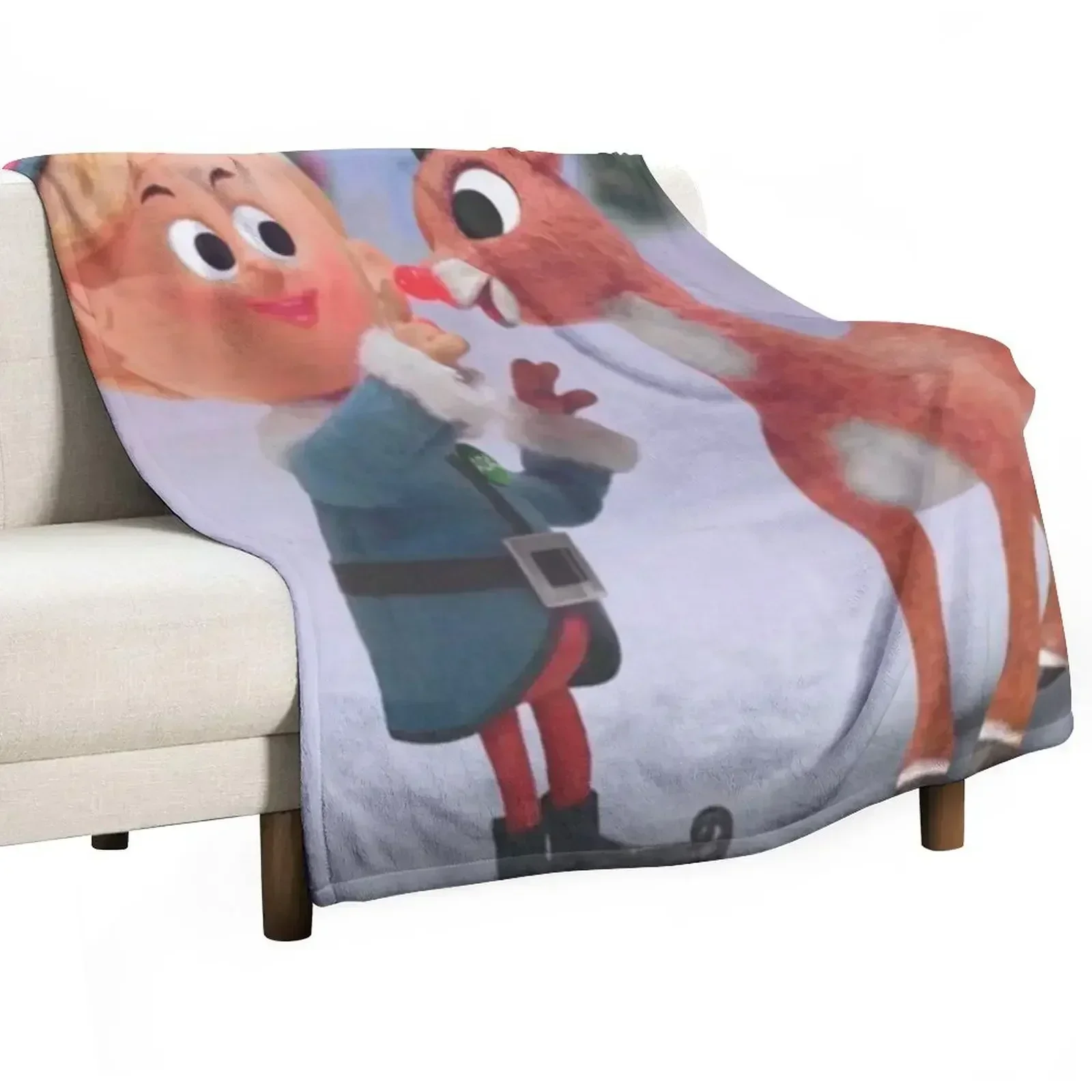

Elf and Reindeer|DreamscapesbyTeresa Throw Blanket Ultra Soft Flannel Fleece Blanket for All Seasons