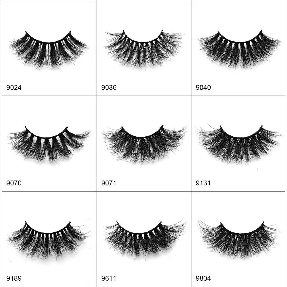 Fluffy Real Mink Eyelashes 22mm False Lashes 3d Full Strip Mink Lashes Factory Direct Sell Wholesale Vendor