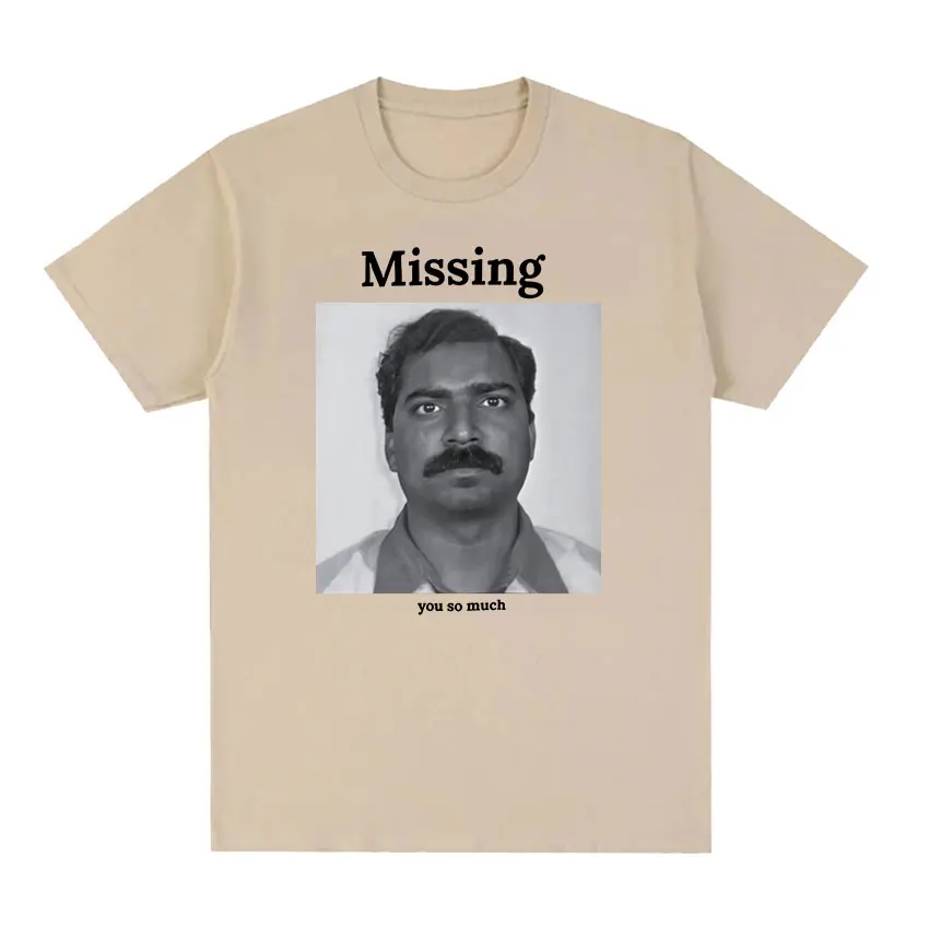 Missing You So Much Funny Meme Graphic T Shirt Men Retro Fashion Short Sleeve T-shirts Tops Unisex 100% Cotton Oversized T-Shirt