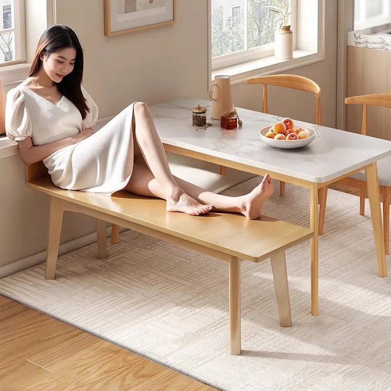 Bench Solid wood core dining table stool Living room bench Commercial bench Bed end