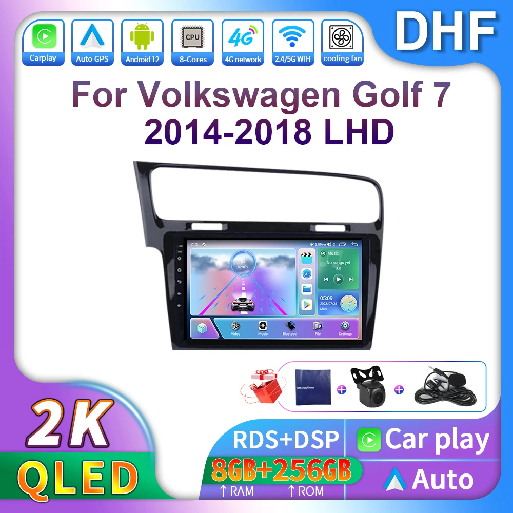 

DHF Android 13 Auto 2 din Car Radio For Volkswagen Golf 7 2014 - 2018 Multimedia Video Player GPS Navigation DSP Stereo Carplay