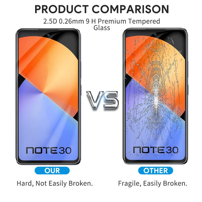 6in1 Protective Glass Case For Infinix Note 30 Pro Note30 VIP Tempered Film For Infinix Hot 30 30i Hot30 Screen Camera Protector