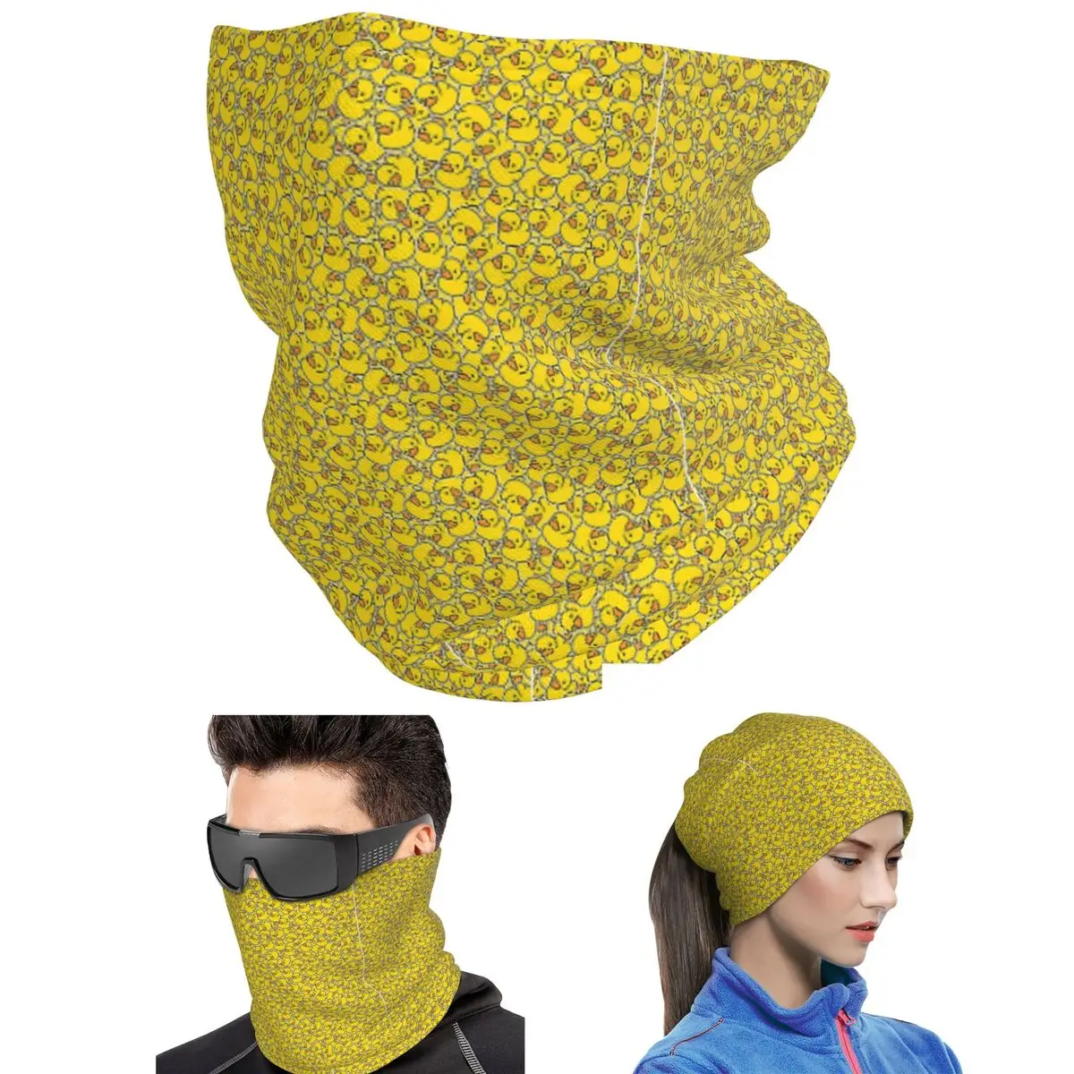 Yellow Classic Rubber Duck Bandana Neck Gaiter Printed Magic Scarf Cycling Headband Unisex Adult Windproof