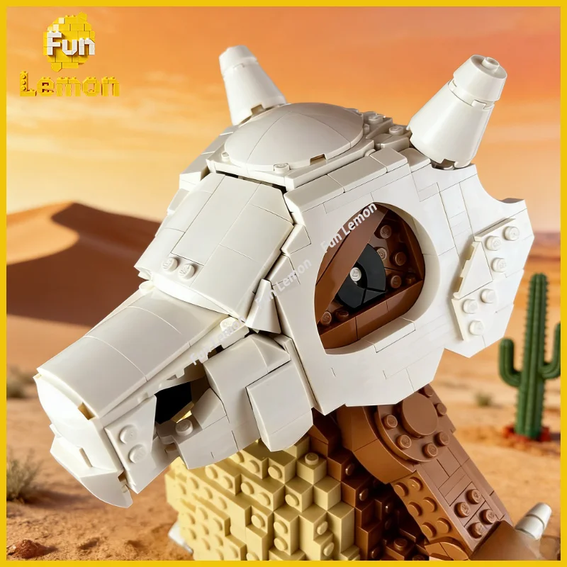 1306pcs MOC Building Blocks Skull Mask Monster Fantasy Creature Bone Club Model Assembly Bricks Kit Gift