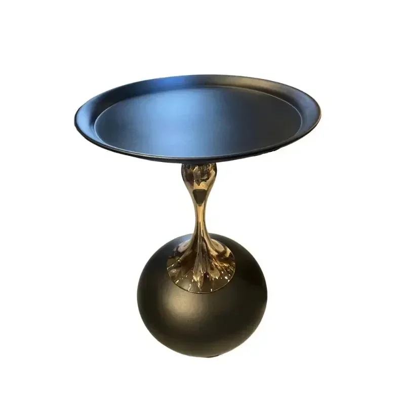 Corner Metal Round Coffee Table Small For Sofa Round Unique Coffee Table Heat Insulation Side Black Table Basse Home Furniture