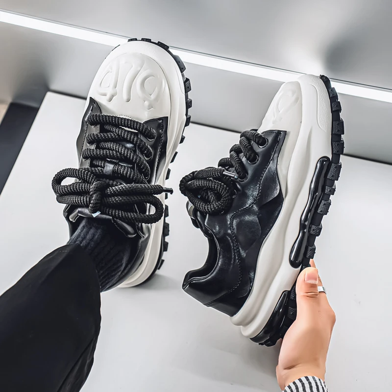 

Xiaobai Shoes Весна и осень Новые повседневные туфли на толстой подошве Корейское издание Модные спортивные универсальные туфли для хлеба с низким вырезом