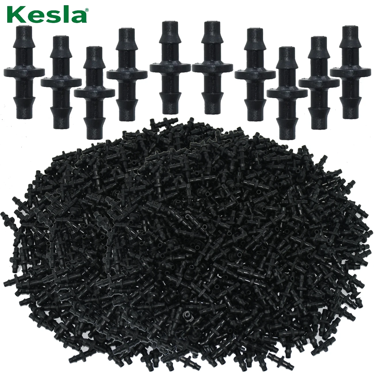 KESLA 20-100pcs 1/4\'\' Barbed Coupling for  4/7mm Hose Tubing Micro Flow Drip Irrigation Watering Straight Connectors Fittings