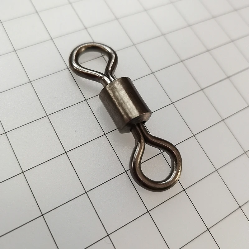50PCS Winter Ice Fishing Barrel Bearing Rolling Copper Swivel Lure Hook Connector Sea Fishing Tackle Supplies Accessories Pesca