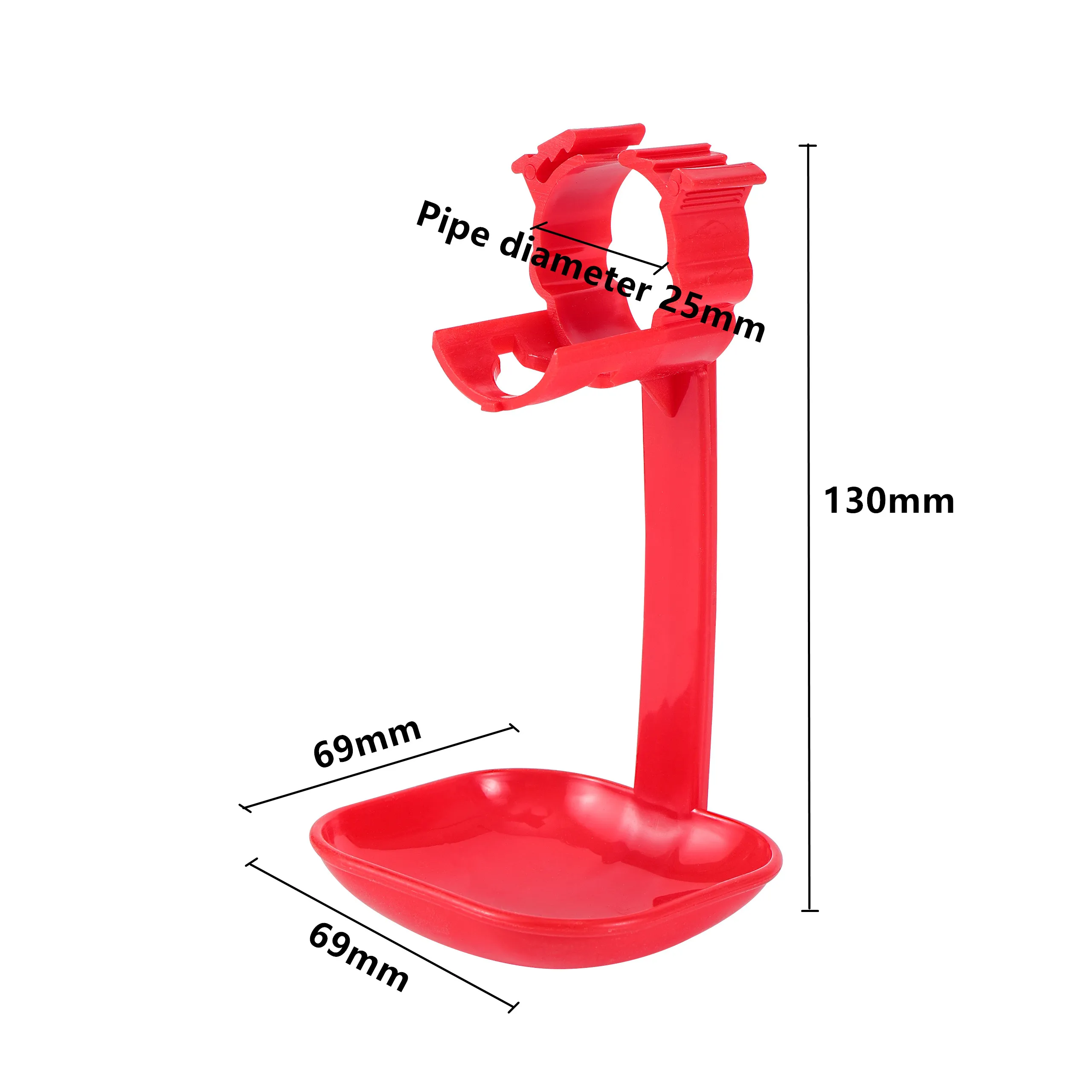 50 Pcs Chicken Automatic Drinking Cup Pigeon Waterer Plastic Red Hanging Cup Waterer Farm Poultry Automatic Drinking Tool