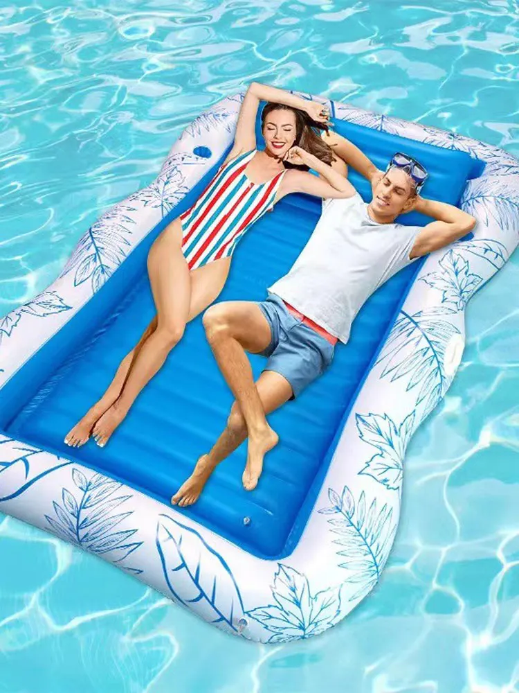 Inflatable Floating Board Couple Swimming Air Cushion Bed Double Surface  Platform  Cushion Floating Blanket