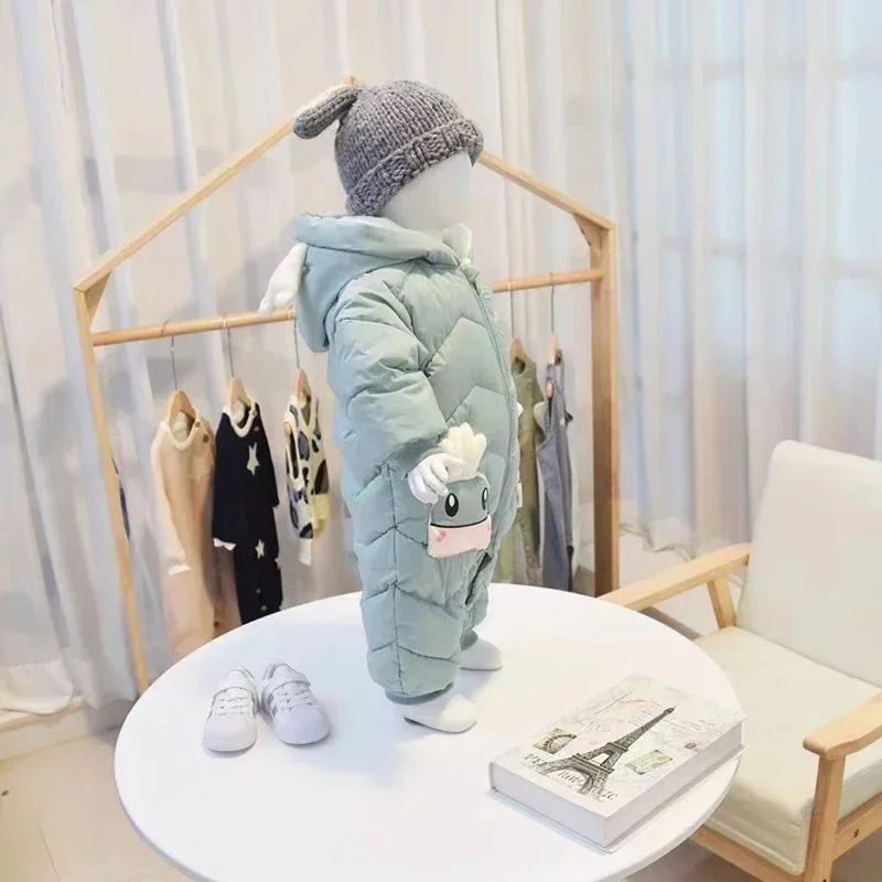 Tuta invernale per bambini tuta per neonato addensare flanella pagliaccetto neonato vestiti in cotone per bambina cappotto per bambini Bebes capispalla