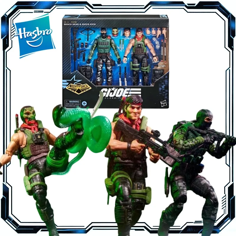 

Hasbro Original G.I. Joe Classified Series #164 Night Force Beach Head & Quick Kick 6-Inch Action Figure Set with Accessories