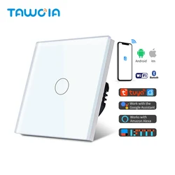 TAWOIA Wifi Smart Switch Boiler Water Heater 20A Tuya EU Russia Germany App Control Timer Voice Alexa Google Home Glass Panel