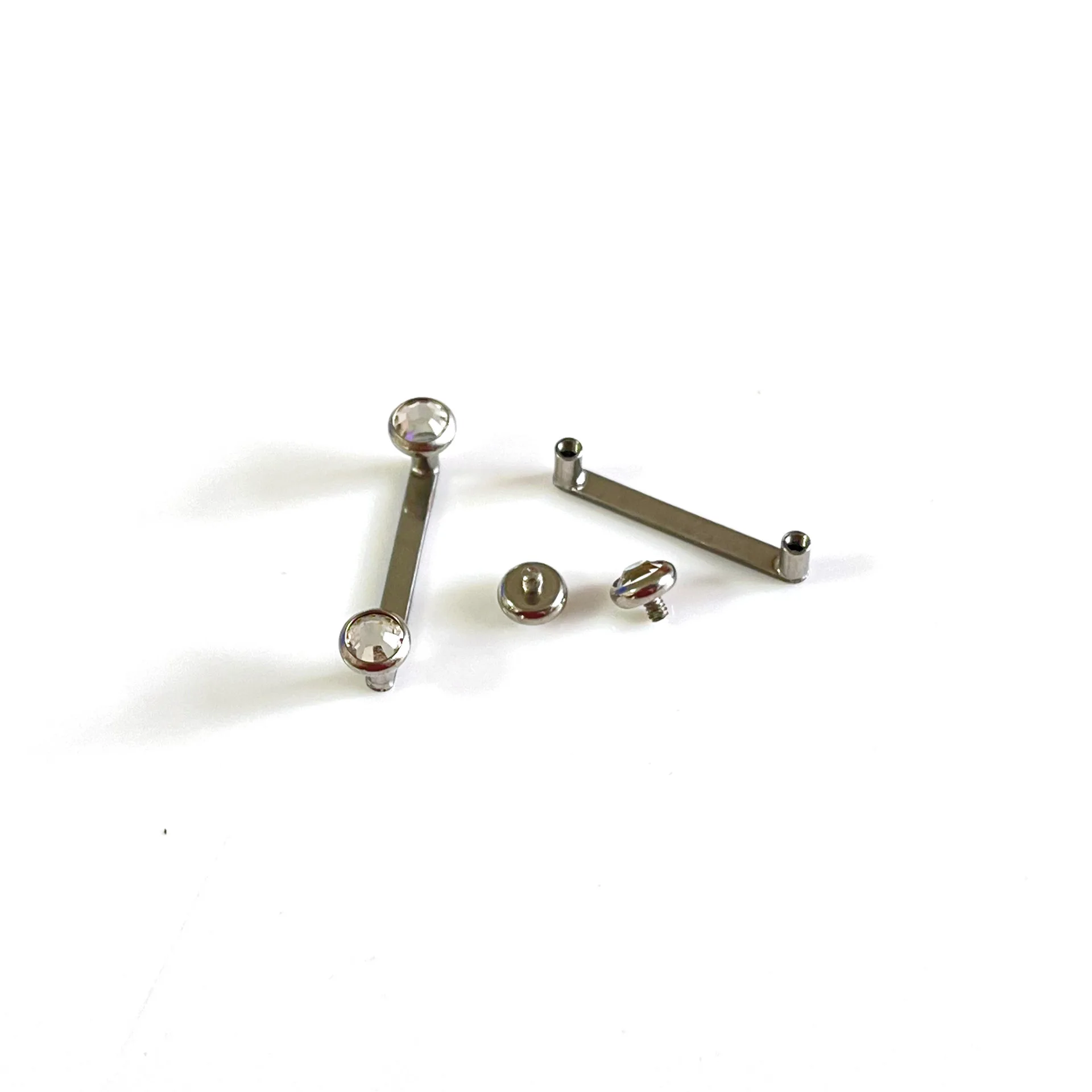 20pc Surgical Steel Body jewelry Micro Dermal Anchor Top Surface Skin Diver Hide In Gems  internally threaded Body Piercing