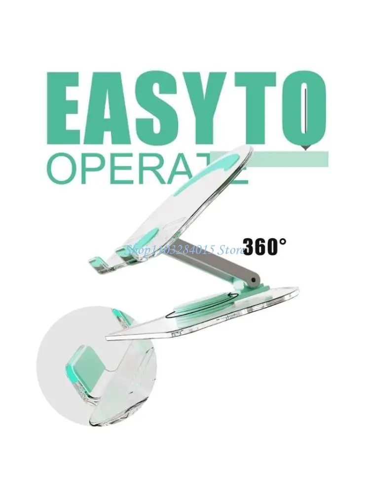 R6FF Premium Acrylic Desk Stand Holder for Phones and Tablets Adjustable to Reduce Eye Strain and Improve Posture