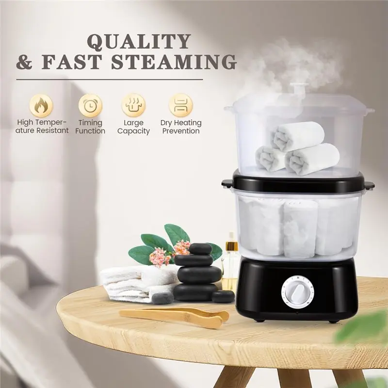 ABMR-Hot Towel Warmer,Rapid Heating Towel Steamer For Facials Can Hold 30 Mini Wet Towels, Portable Mini Towel Warmer US Plug