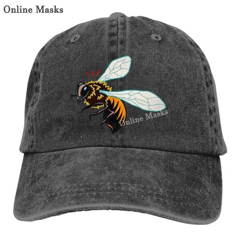 Bee Fox Chicken Animal Carton Baseball Cap for Women Fashionable Adjustable Washed Cotton Black Outdoor Denim Dad Hat for Men