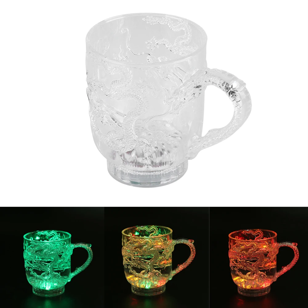 1PC Magic LED Flashing Cup Color Changing Mug Water Activated Light Show for Bar Party Fun Gift Sensor Cup