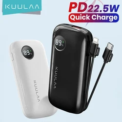 KUULAA 10000mAh Power Bank Portable Charger for iPhone 16/15/14/13 Pro Max 22.5W External Battery for Samsung/Xiaomi PowerBank