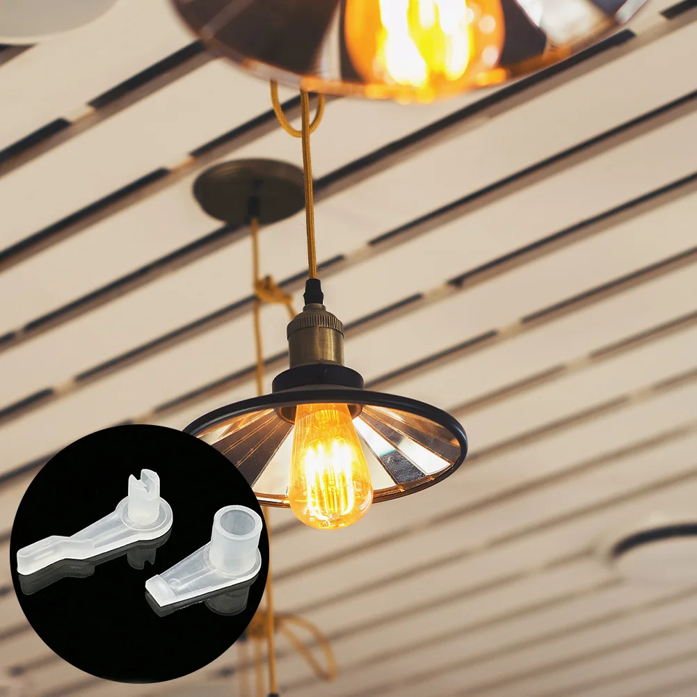 

100Pcs Ceiling Lampshade Clips PP Rotatable Lamp Holders Durable Fixing Clips for Ceiling Light Covers Lamp Holder