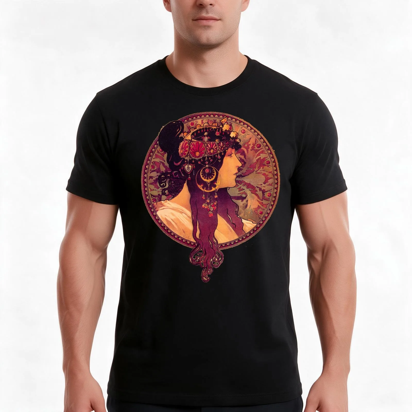 Mucha - Donna Orechini T-Shirt, Summer Casual Cotton Tee, Oversized Streetwear Tops, Vintage Graphic Print, Unisex Men Women