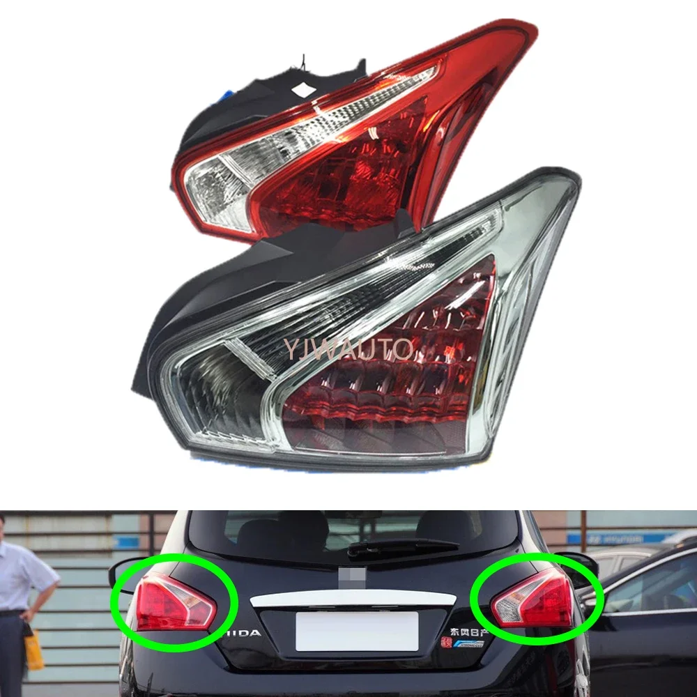 

Для Nissan Tiida 2011 2012 2013 2014 задний фонарь автомобиля в сборе, авто задний фонарь, стоп-сигнал, указатель поворота, противотуманная фара