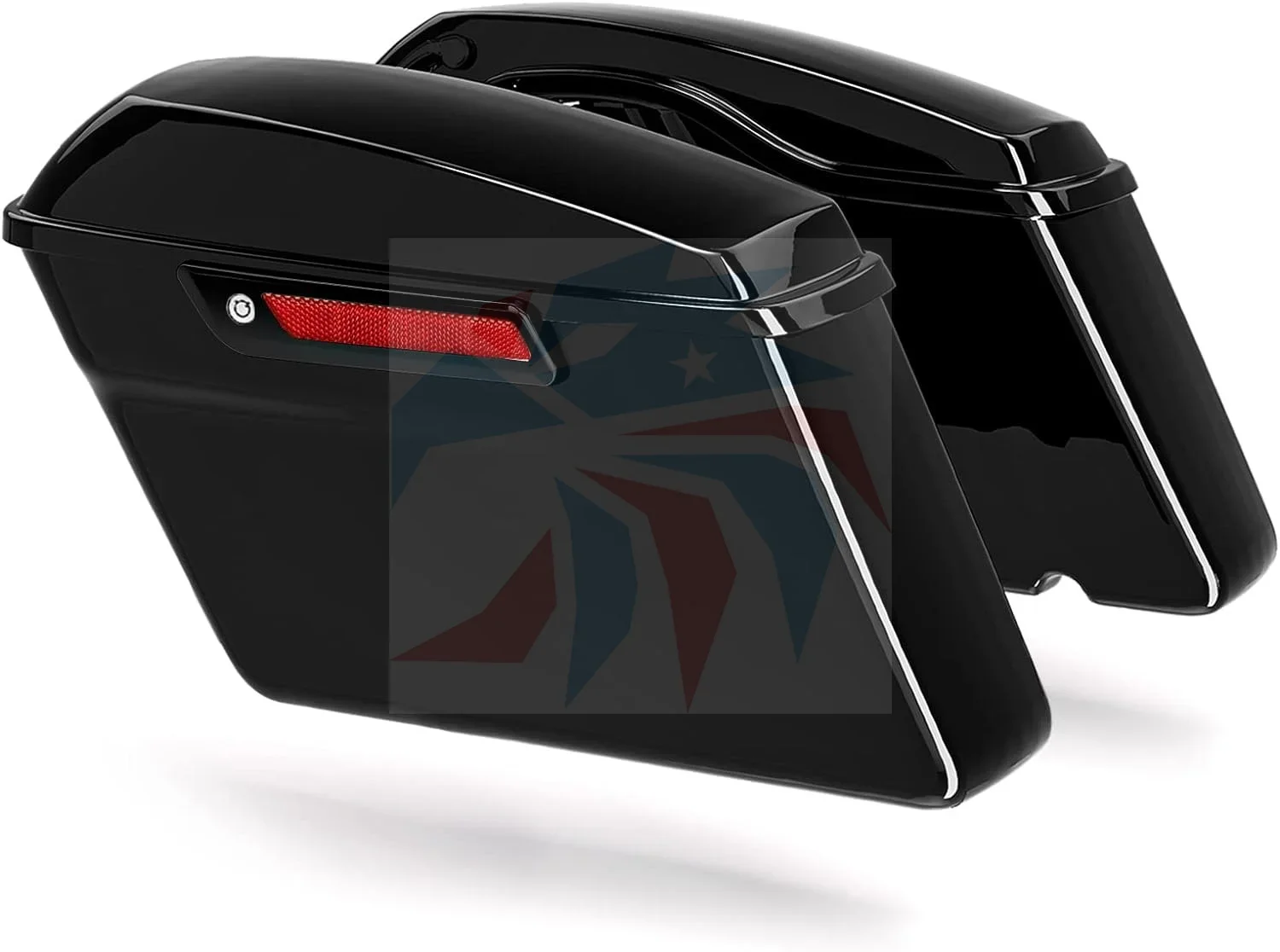 Complete Hard Saddlebags w/Black Latch Fit for Harley Touring Road King Street Electra Glide Ultra-Classic 2014-2023