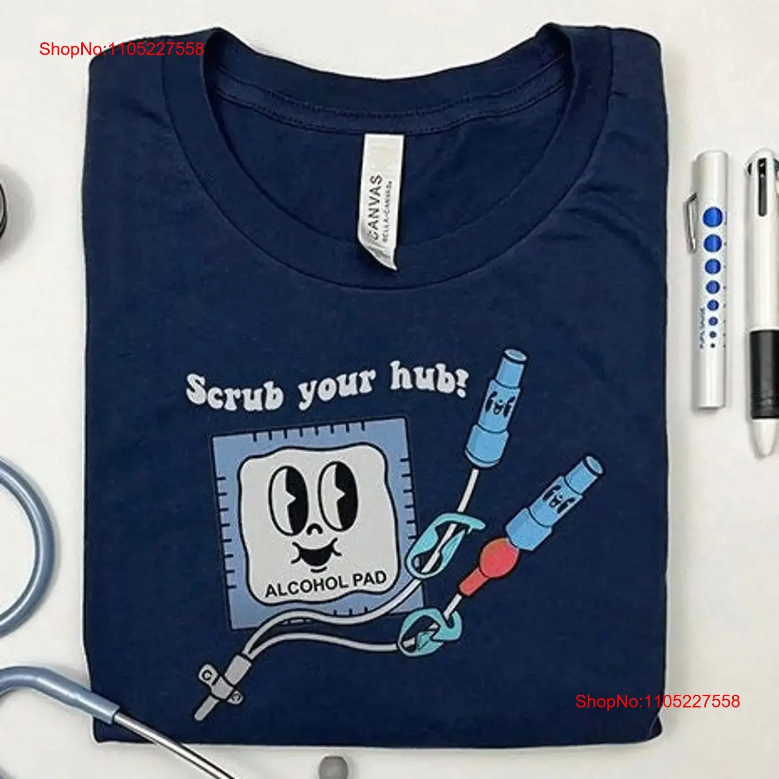 Cute Retro Nurse T Shirt Scrub the Hub Funny Peds ER Icu Rn Nursing Student Grad Clinical Preceptor Instructor vintage Washed