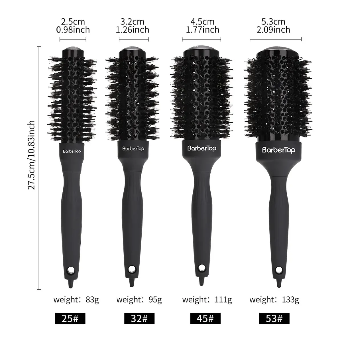 Handle Round Rolling Comb Salon Styling Tools Hair Comb Hairdressing Curling Hair Brushes  With Pointed Tail