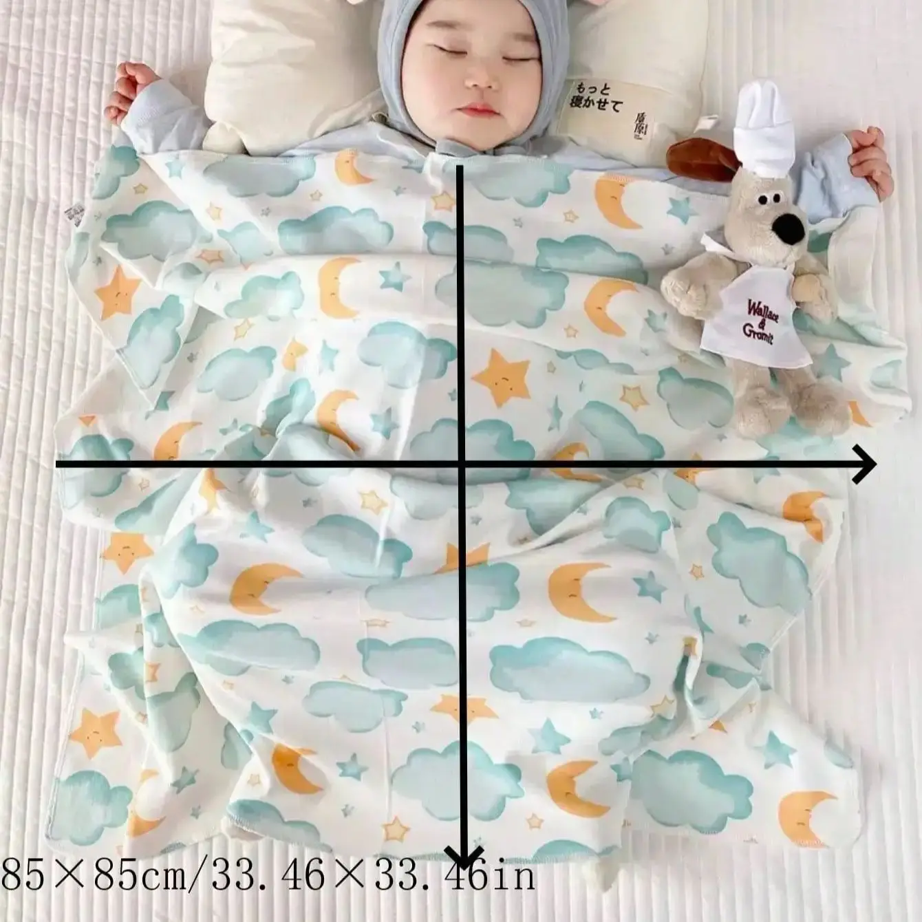 Cobertor do envoltório do bebê recém-nascido, Swaddle impresso dos desenhos animados, malha infantil, carrinho respirável, cobertor de dormir, primavera, verão