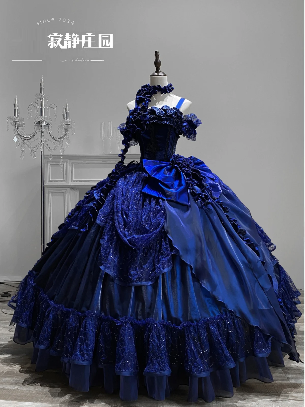 Original Burgundy Lolita Wedding Maxi Dress Woman's Slim-Fit Fishbone Heavy Industry Suspender Evening Dress Jsk Princess Dress