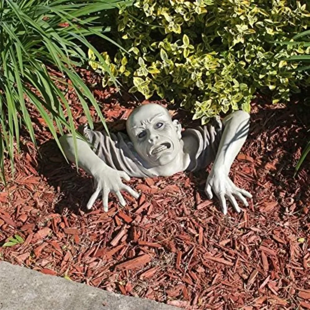 Design  The Zombie of Montclaire Moors Indoor/Outdoor Garden Statue Halloween Decoration, Large, Full Color Fini