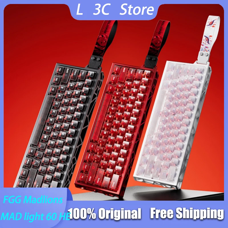 

FGG Madlions MAD Light 60 HE Wired Keyboard Magnetic Switch 8K Return Rate Hollow Aluminum Alloy Hot Swap Gaming Keyboard Custom