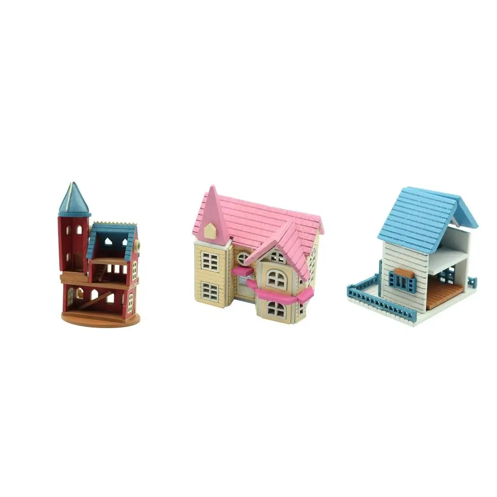 Dollhouse Miniature DIY House Kit Manual Creative Gift for Romantic Artwork Villa