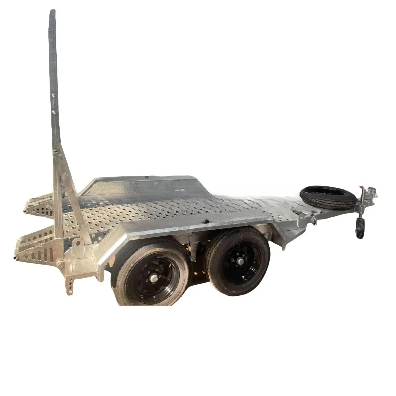 Loading and unloading transport cargo fully welded cage type electric brake galvanized mini plant trailer