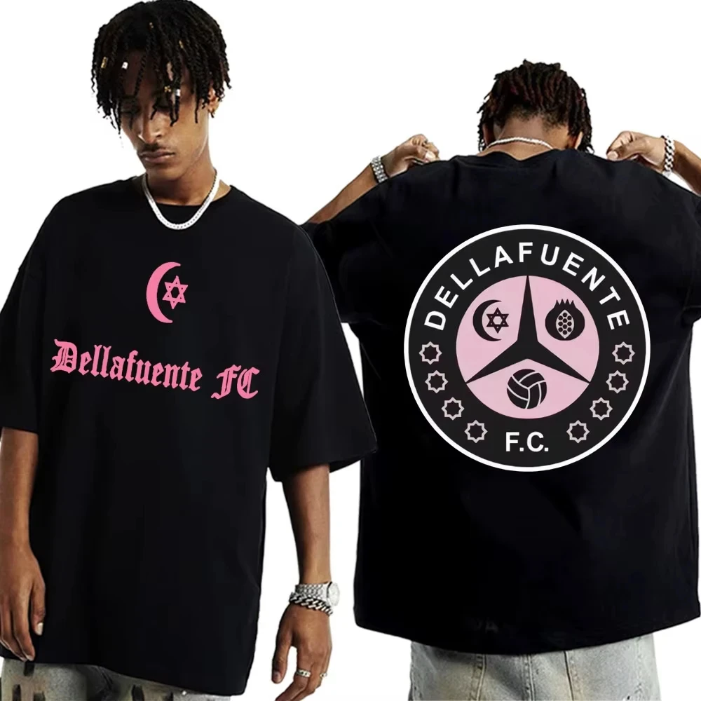 

Rapper Dellafuente 2025 Tour T-Shirt Unisex Short Sleeve T-shirts Round Neck Tee Streetwear Oversize Big Plus Size Men Clothing