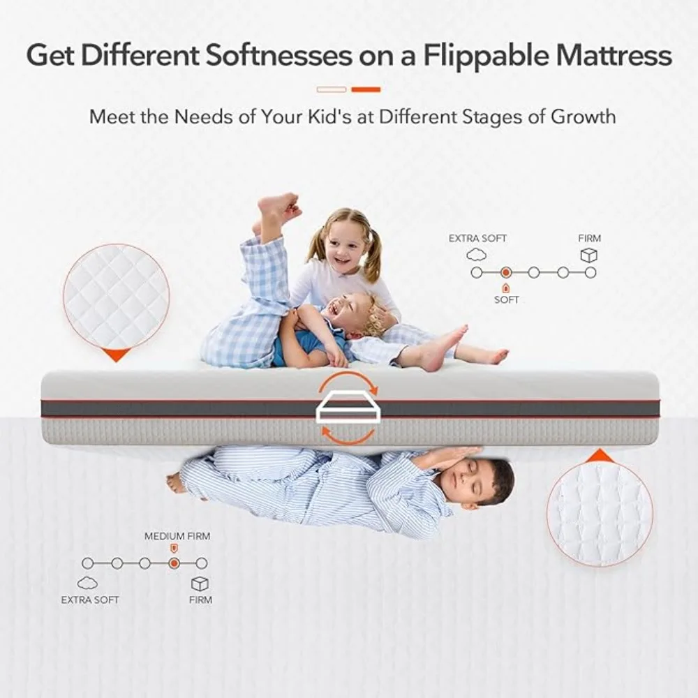 Mattress, 10 Inch Gel Memory Foam Mattress in a Box for Cooling Sleep, Flippable Mattress with Two Firmness Preference