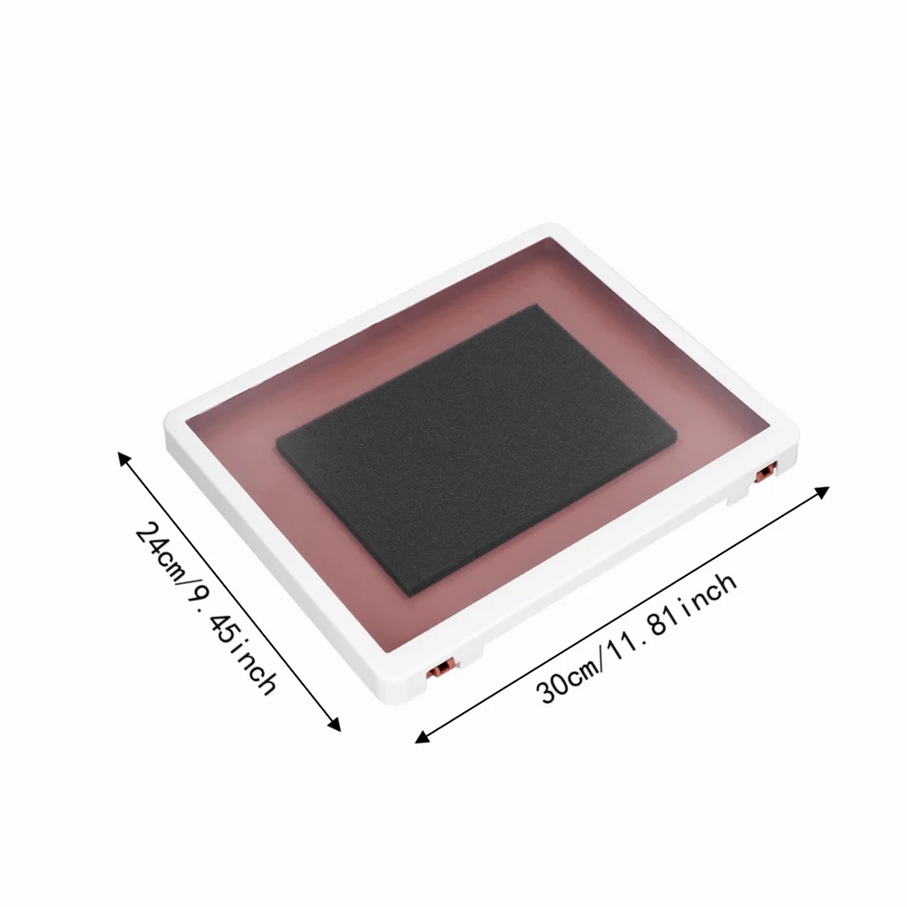 ABS + PET Bathroom Waterproof Touch Case 30*24cm White Waterproof Tablet Protective Cover Shower Touch Screen Bracket 6