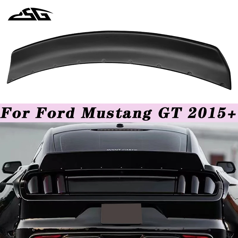 For Ford Mustang GT 2015+ Spoiler Carbon Fiber Rear Trunk Spoiler Boot Cover Lip Tail Wing Splitter Body Kit