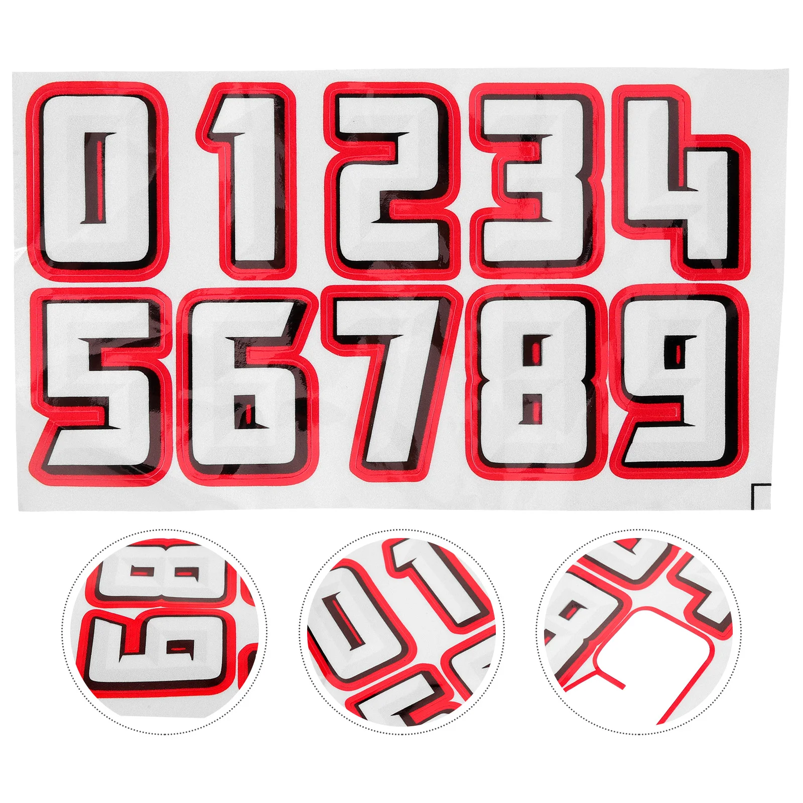 

10 Pcs Sticker Football Decals Award Stickers Decorate Water Proof Number Miss