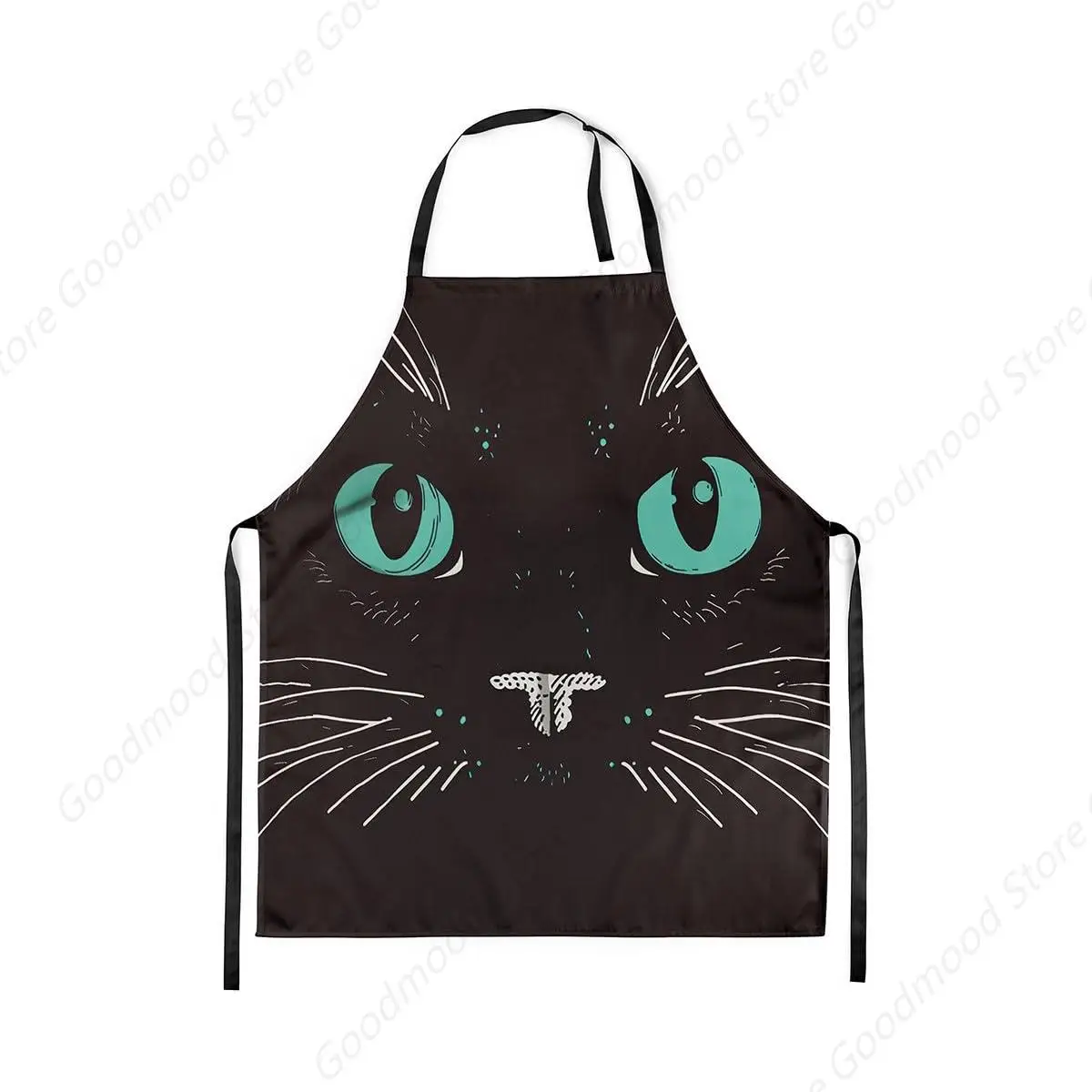 

Cartoon Cat Kitchen Apron Japanese Style Apron Abstract Cat Painting Adjustable Apron for Women,Cooking,Baking