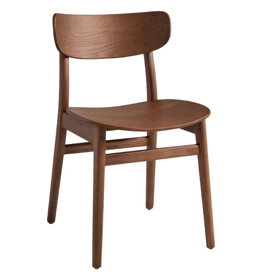 

Italian minimalist solid wood dining chair household milk tea shop dining table chair hall