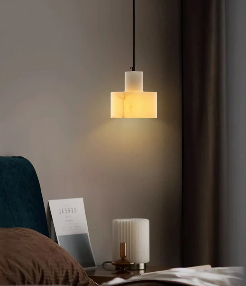 Small Pendant Light E27 Bulb Natural Marble