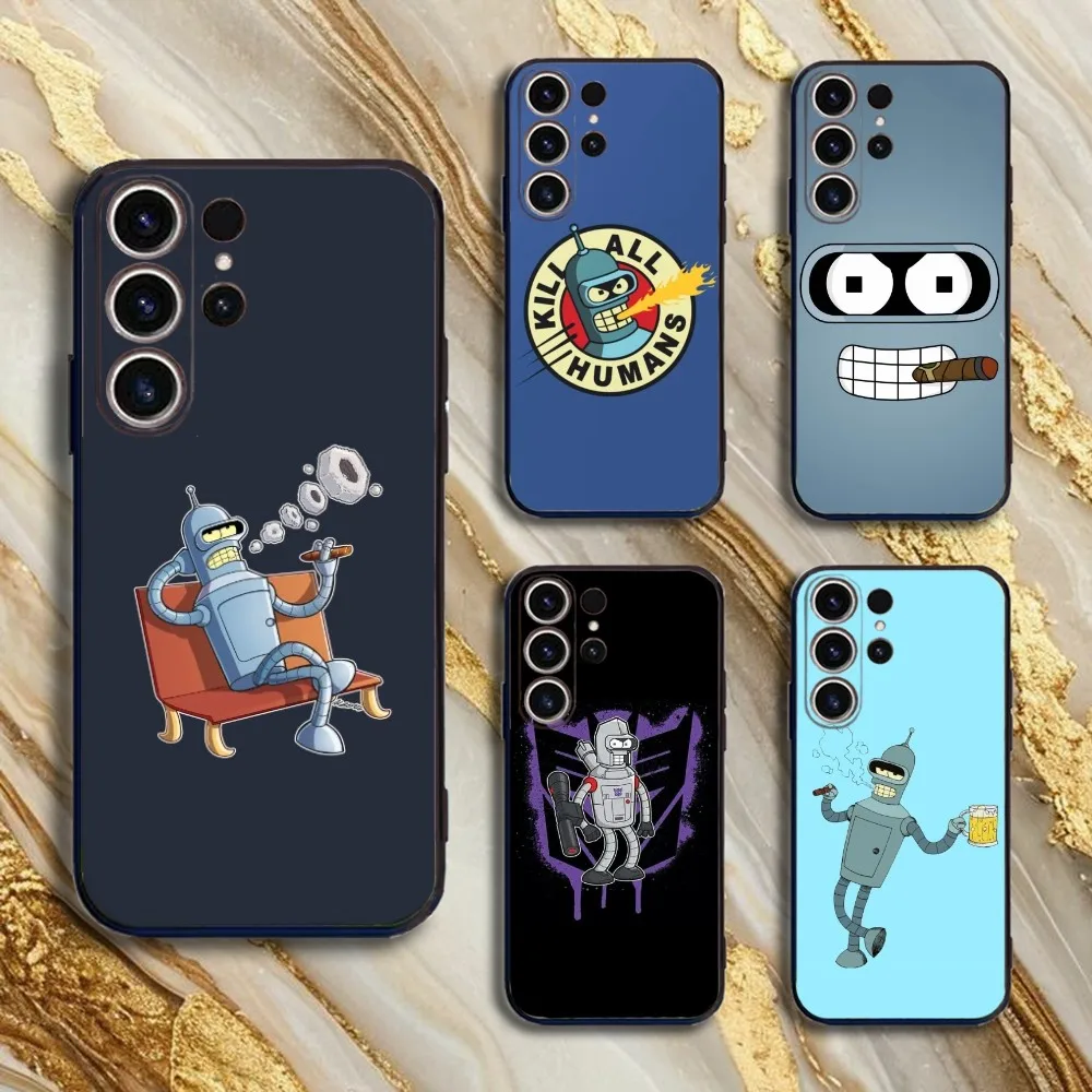 

Futurama Anime B-Bender Phone Case For SamsungS25,24,21,22,23,30,Ultra,20,Plus,Fe,Lite,Note,10,9,5G Black Cover