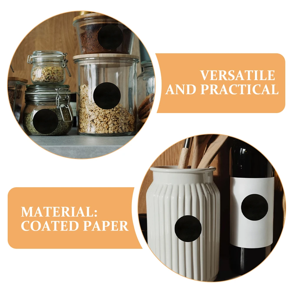 2 قطعة 25 مللي متر ملصقات نقطة مستديرة سوداء تسميات دائرة فارغة لاصق قوي دائم مقاوم للماء لتنظيم المكتب والفصول الدراسية #2